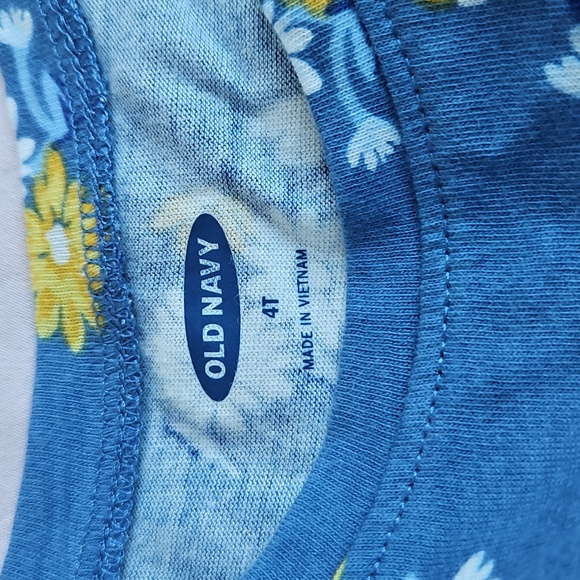 Old Navy Blue Floral Kids Shirt NWT - Picture 4 of 4
